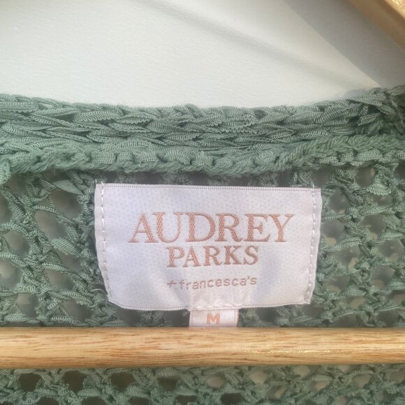 Mint Green BOHO Audrey Parks Fringe Sweater - great color! - Like New! - Picture 3 of 6
